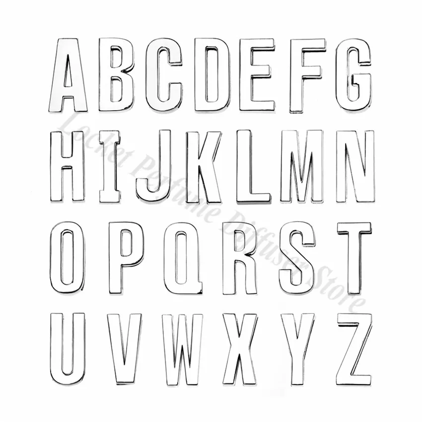 

10pcs 18mm Slide Letters Slide Charms Silver Color plain A-Z Fit DIY Wristband Bracelet Pet Collars Women Christmas gifts