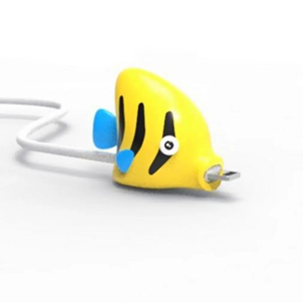 Симпатичные животные кабель протектор для Iphone зарядное устройство кабель Шнур провода мультфильм защита мини Силиконовый чехол зарядный кабель намотки