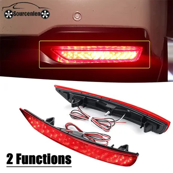 

2 Functions LED Rear Bumper Reflector Light Red Car Driving Brake Fog Trim Molding Tail Lamp for Subaru Forester 2008-2017