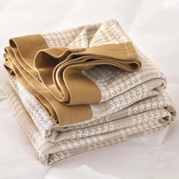 

Spring and autumn five-layer bamboo cotton sofa blanket, towel quilt, gauze air-conditioning quilt, blanket