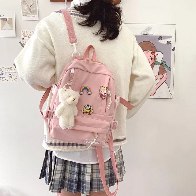 Mini Backpack for Girls Korean Style Cute Girl School Bag Small School  Backpack Mini Travel Backpacks with 3 Acrylic and Toy - AliExpress