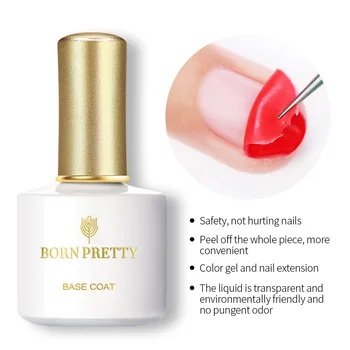 

BORN PRETTY Nail Training Liquid 10ml Gel Nail Polish No UV lamp Need Air Dry Complete Peel Nail Art Gel Vanish Nail Care Tool