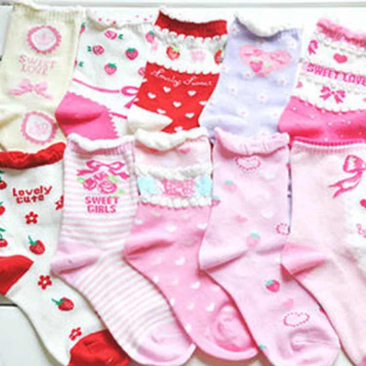 Nissen/детские носки новые весенние милые розовые женские носки принцессы из чистого хлопка хлопковые впитывающие пот носки для девочек