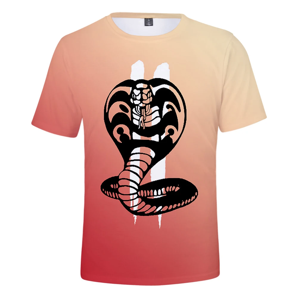 Повседневная Cobra Kai, подходящая популярная Удобная футболка Cobra Kai, модная летняя 3D футболка с короткими рукавами для девочек и мальчиков, футболки для мужчин и женщин