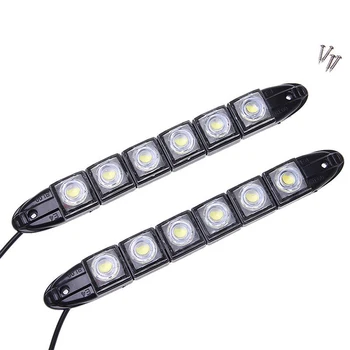

2pcs COB Car DRL Driving Fog 18 Car Light Lamp Car Styling Carpretty Light 6 LED Daytime Running Light Flexible at