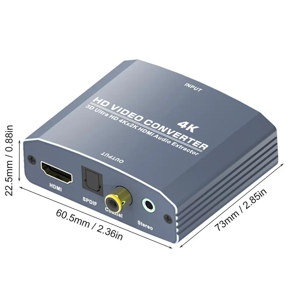3D Ultra HD 4K x 2K HDMI в HDM+ аудио экстрактор SPDIF+ коаксиальный+ 3,5 мм стерео Поддержка 480i/p 576i/p 720p 1080i/p 4K x 2K разрешение