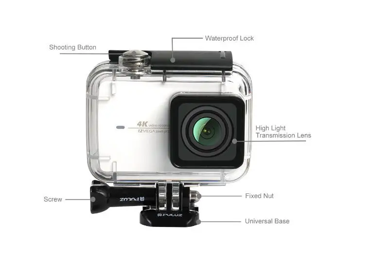 Водонепроницаемый чехол для подводной камеры Xiaomi Xiaoyi II 4K 45 м|Чехлы экшн-камер| |
