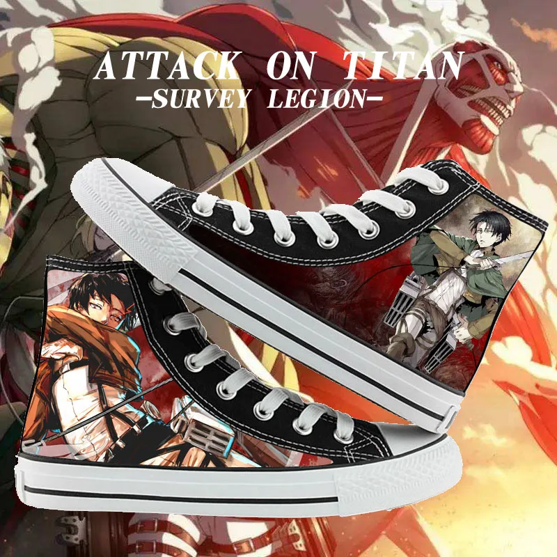 Canvas Shoes Sneaker Attack Anime High-Top Unisex Men Casual Women Titan on for Students