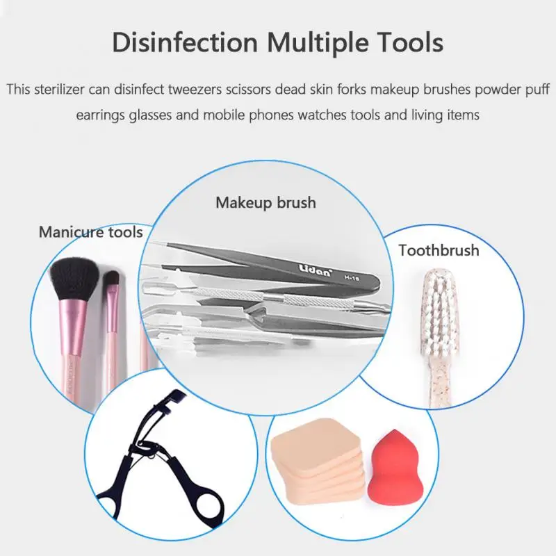 Esterilizador para Instrumentos de Manicure Ferramentas do Prego Desinfecção Esterilizador Manicure Unha Pinça Caixa uv Led 2020 3 2020 esterilizador para instrumentos de manicure desinfecção
