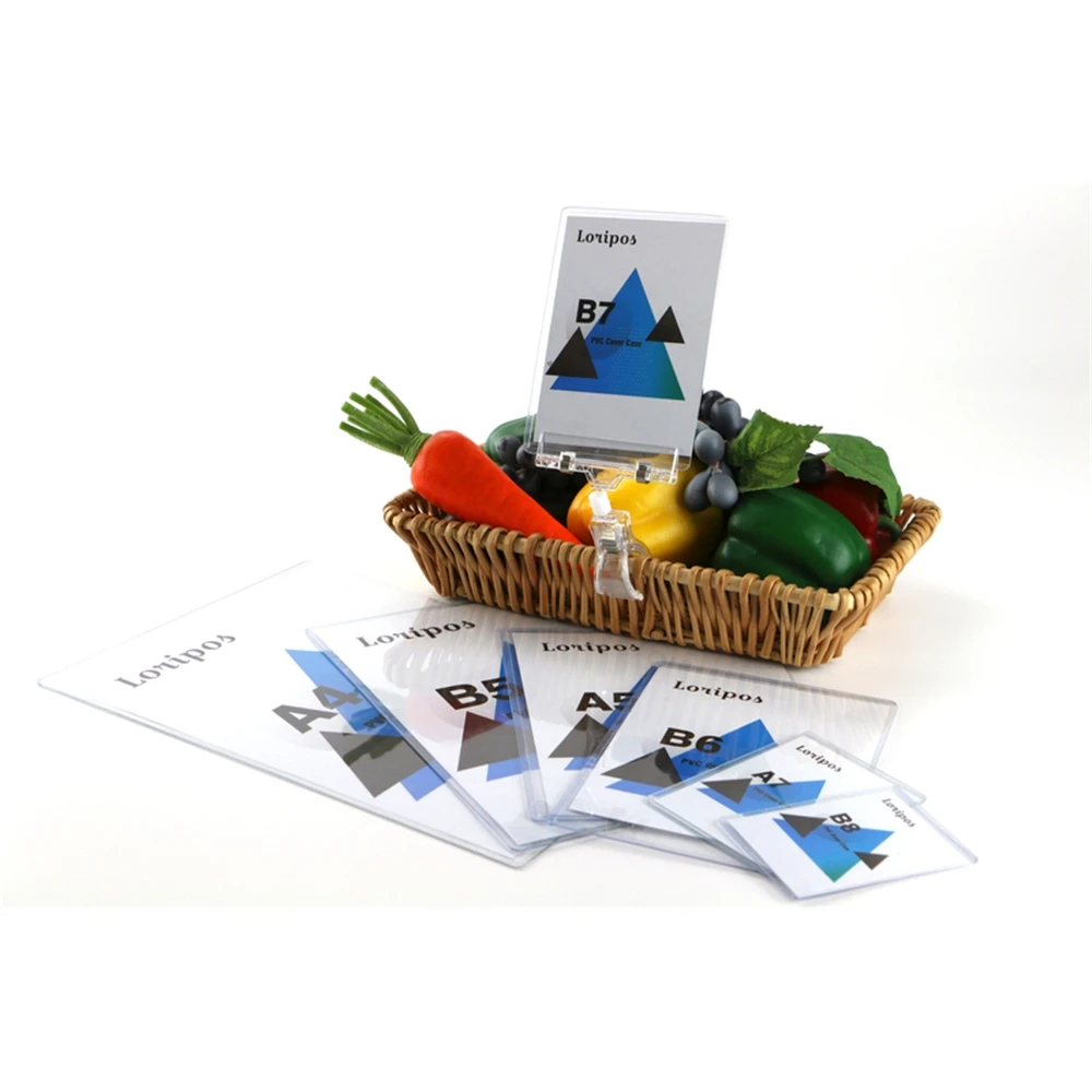 Plastic Sleeve A6 A5 A4 Pvc Frame License Holder Protective Document File Folders Price Tag Card Sign Display Case