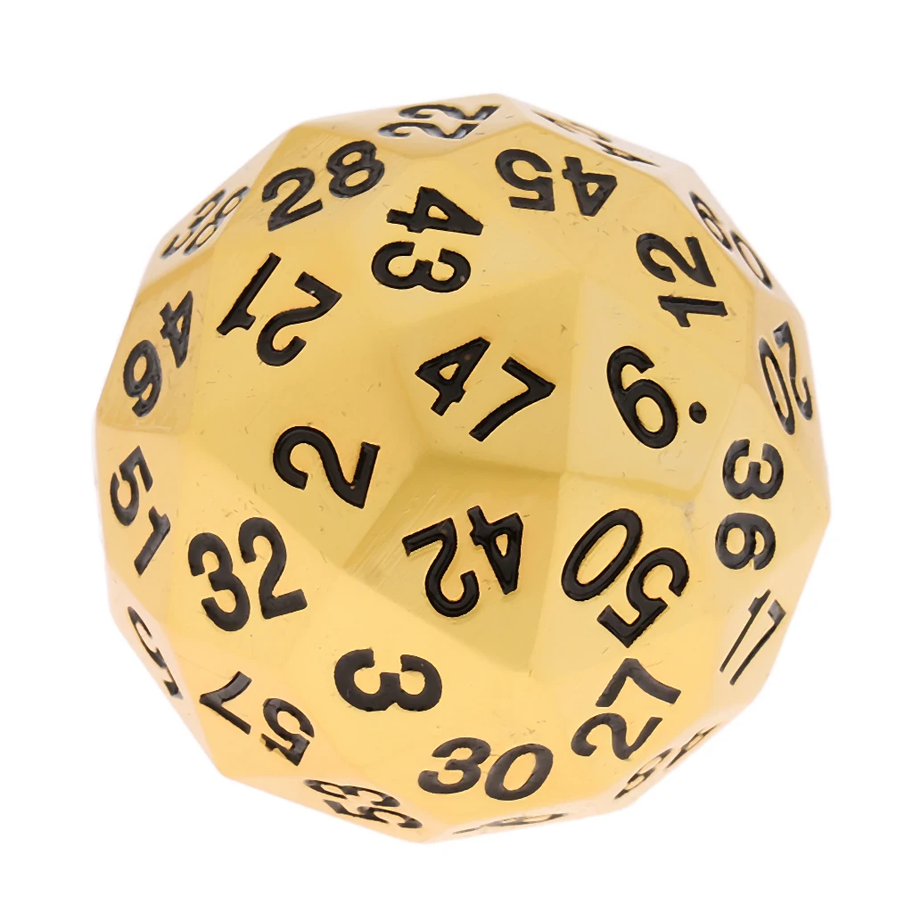 38mm Alloy Polyhedral Dice 60 Sided D60 Die for D&D RPG Board Game with Bag