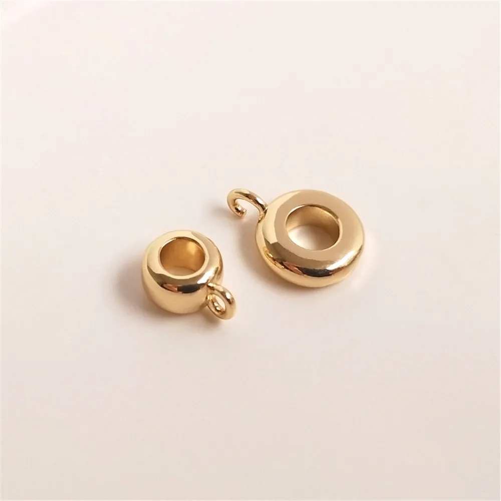 

1pcs 8/10mm 14K Copper plated real gold separator bead wheel open hanging ring DIY bracelet hand string accessories
