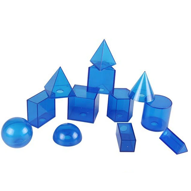 Children 3D Transparent Geometric Model Math Toys Shape Teaching Aids Educational Learning Toys Student Preschool Brain Training 1