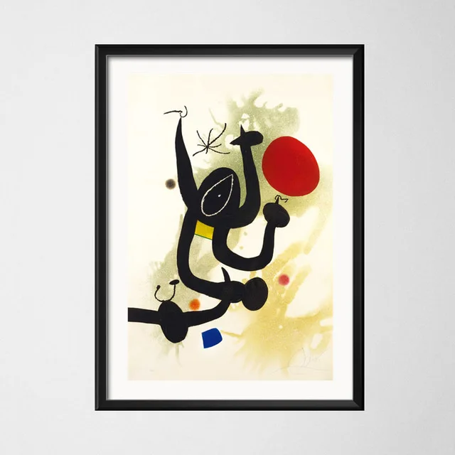 7 Joan Miro Современная художественная картина, абстрактная картина, Ретро Художественная живопись, Шелковый Холст, плакат, настенный домашний декор - Цвет: 7