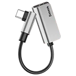 Baseus L60 USB C до 3,5 мм aux аудио адаптер usb type c удлинитель с светильник интерфейс 1 до 2 для samsung huawei P30 Pro