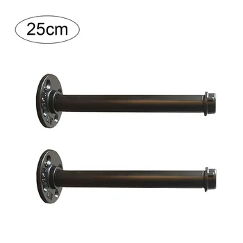 

2pcs Easy Install Bedroom Wall Mount Bathroom Rustic Vintage Space Saving Iron Art Heavy Duty Pipe Shelf Bracket Home Decor DIY