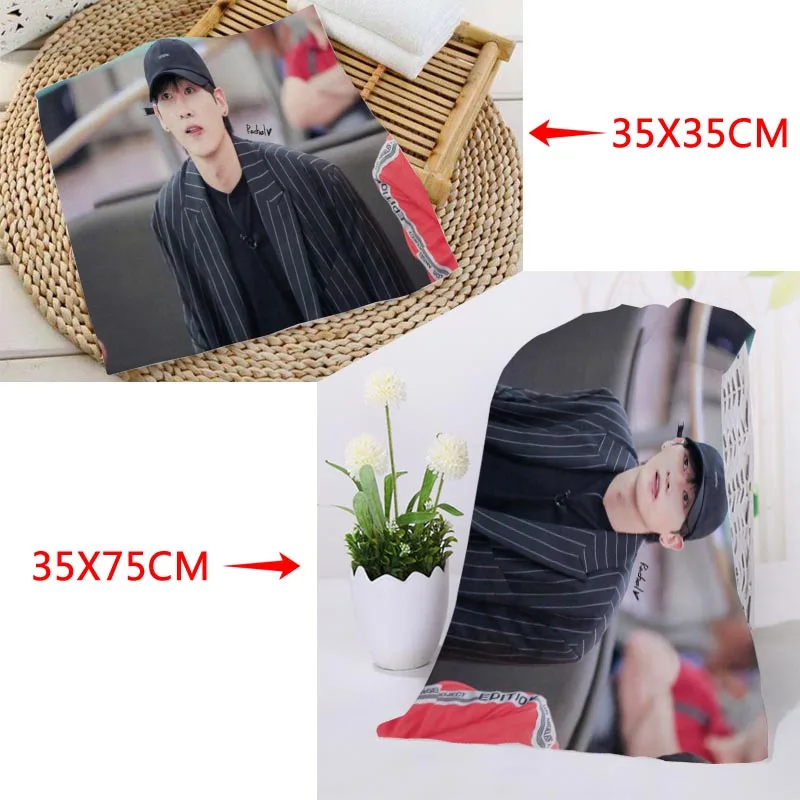 35x35 см, 35x75 см на заказ KPOP Super Junior Lee Hyuk Jae печатные квадратные полотенца из микрофибры абсорбирующие сушильные банные полотенца мочалка - Цвет: 7