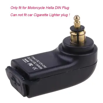 

Waterproof Motorbike 12V Dual USB Charger Power Adapter Hella DIN Plug Socket for BMW Triumph Motorcycle