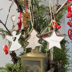 3 шт., Рождественская елка, ангел, звезда, ремесла, висячие украшения, индивидуальная сосна, украшение для дома, украшение для гостиной