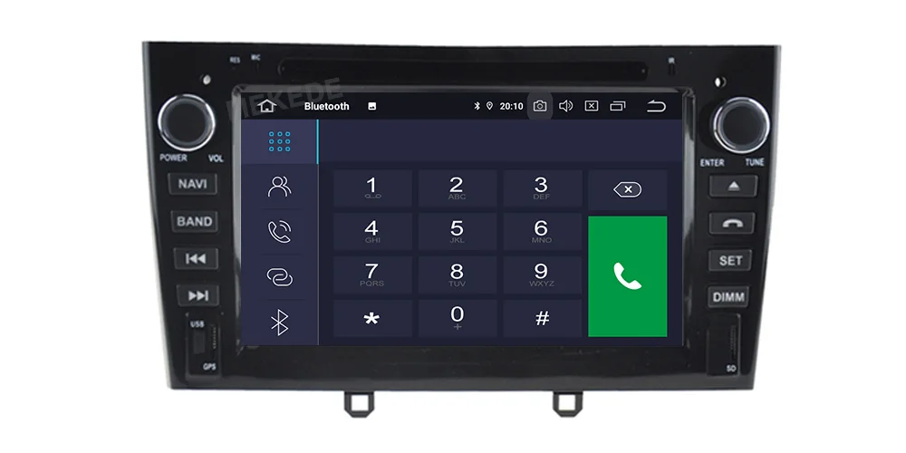 Best MEKEDE 7 inch 1024*600 8 Core Android 9.0 4G RAM 64GROM Multimedia Car dvd Player For Peugeot 308 408 with wifi radio GPS BT RDS 9