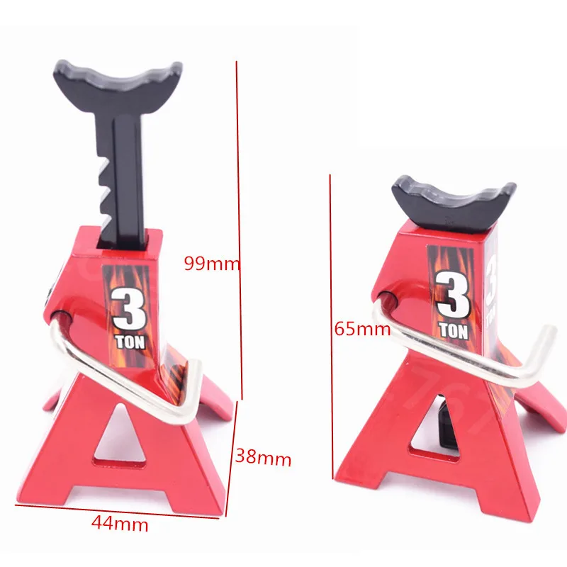 

RC Cars Steel 3 Ton Scale Jack Axle Stand Lift Capacity Stand Heavy Duty Support Vehicle Floor Ratchet Jack TRX4 D90 CC01 Trucks