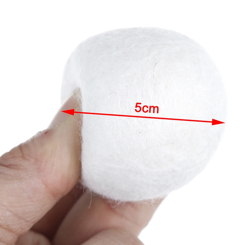 5-pack шарики для сушки шерсти натуральная ткань virgin многоразовый умягчитель для белья 5 см