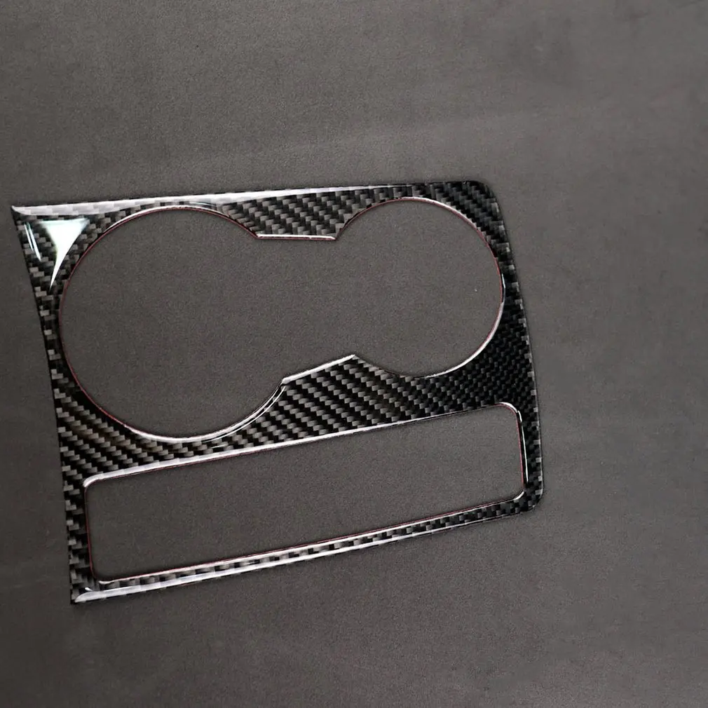  New Car Styling Carbon Fiber Trim Cup Holder Decorative Frame Decal Cover Sticker Cover For Audi A5