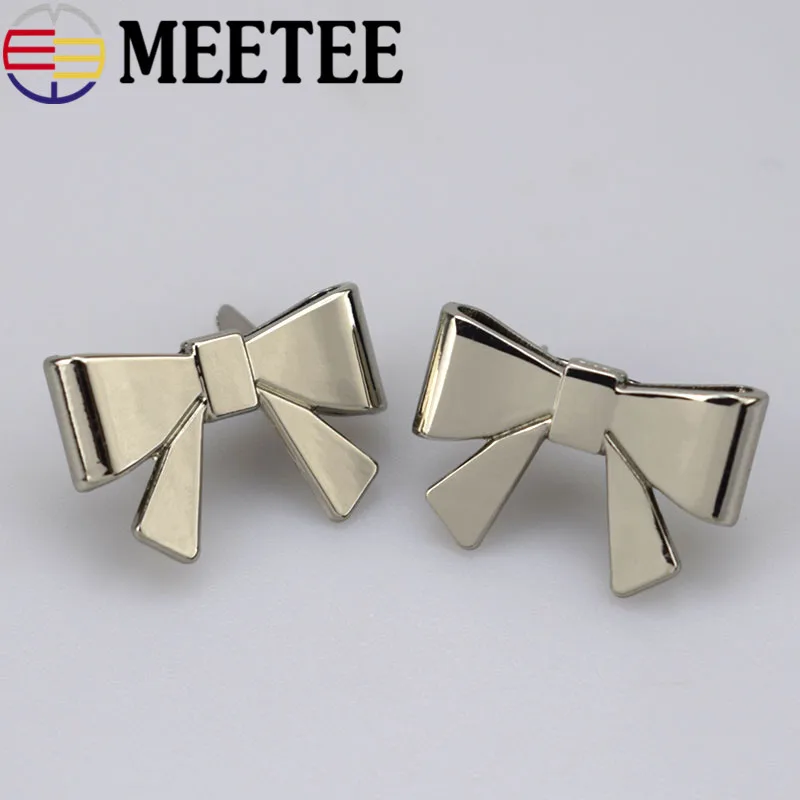 silver Meetee 5/10 шт. 25*16 мм металлический сумка с пряжкой; обувь с бантом и пряжкой, сделай сам, ювелирное изделие Костюмы аппаратный слайдер аксессуары F1-15 - Цвет: silver