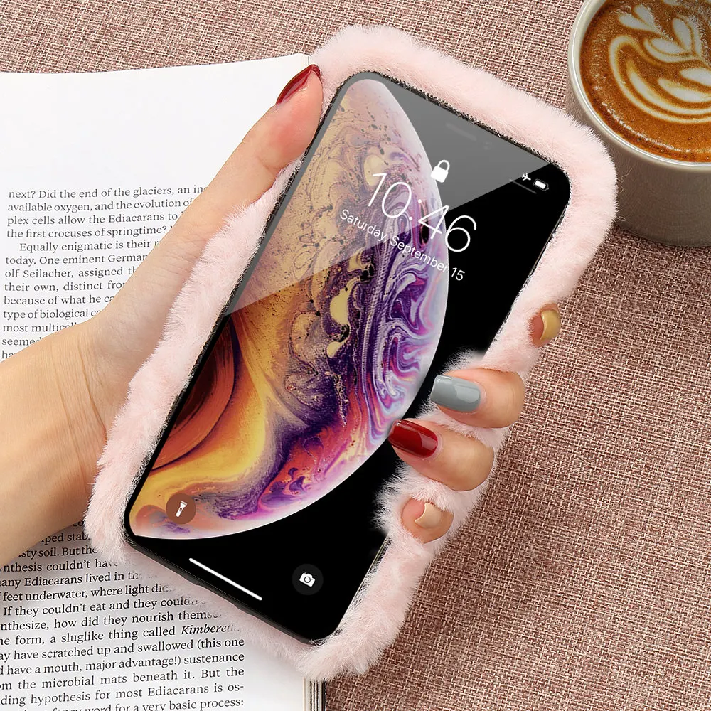 LAPOPNUT мягкий чехол с пушистым мехом для IPhone 11 Pro Xr X Xs Max 7 Plus 8 6S 6 5 5S SE роскошный противоударный силиконовый чехол-бампер