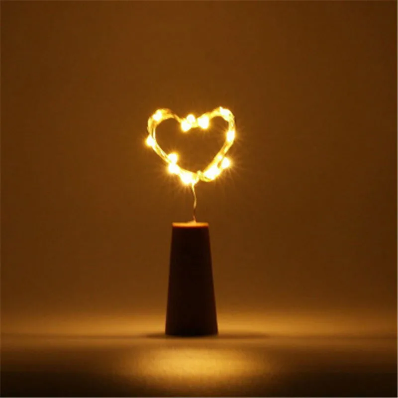 Battery Powered Bottle Light 2m 20 LED String Light Birthday Party Bar Wine Bottle Stopper Light Wedding Christmas Decor Navidad