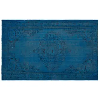 

Handmade Turquoise Vintage Overdyed Turkish Area Rug 168x262 Cm-5'6''X8'7''