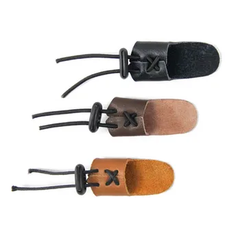 

2019 new Thumb Finger Tip Protector Guard Ring Tab Leather Adjustable Hunting Practice Archery Pull Arrow Broadheads Shooting Gl