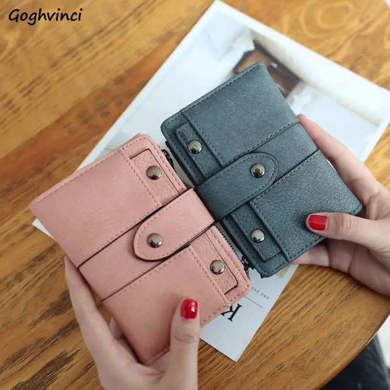 Vintage de cuero PU con remaches para mujer, carteras elegantes con remaches, monedero con textura suave para parejas, bolso de estudiantes ocio portátil, Chic y plegable - AliExpress Maletas