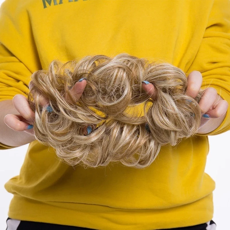 Энергичный кудрявый грязный булочка поддельные волосы резинка для волос обертка MessyBun шиньон женский Хвостик Держатель для наращивания волос