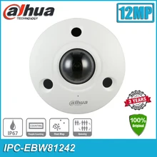 Original Dahua IPC-EBW81242 12MP POE IP67 IK10 Panorama Netzwerk IP CCTV IR Fisheye Kamera Gebaut-in Mic EBW81242