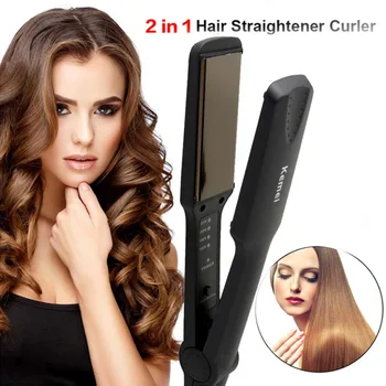 

Hair Straightener For Women Widen Panel Four-gear Temperature Adjustment Ceramic Tourmaline Ionic Flat Iron Hair Straightener1pc