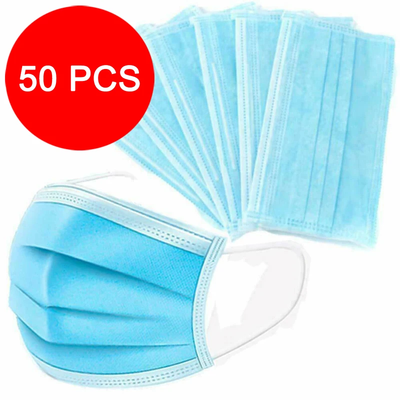 

Anti-Pollution 3 Laye Mask dust protection Masks Disposable Face Masks Elastic Ear Loop Disposable Dust Filter Safety Mask