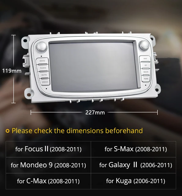 Podofo 4G HIFI Android 10 2 Din utordio lettore Video multimedile per Ford Focus s mx Mondeo 9 Glxy c mx nvigzione GPS 2din|Cr Multimedi Plyer|  -2