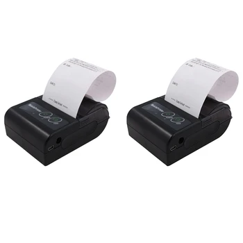 

Receipt Printer Thermal Printer 58mm Portable Bluetooth Printer Label or Barcode Printer for Android and IOS(EU Plug)