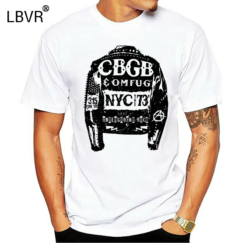 CBGB OMFUG куртка с шипами NYC 1973 Мужская футболка подземный панк рок группа