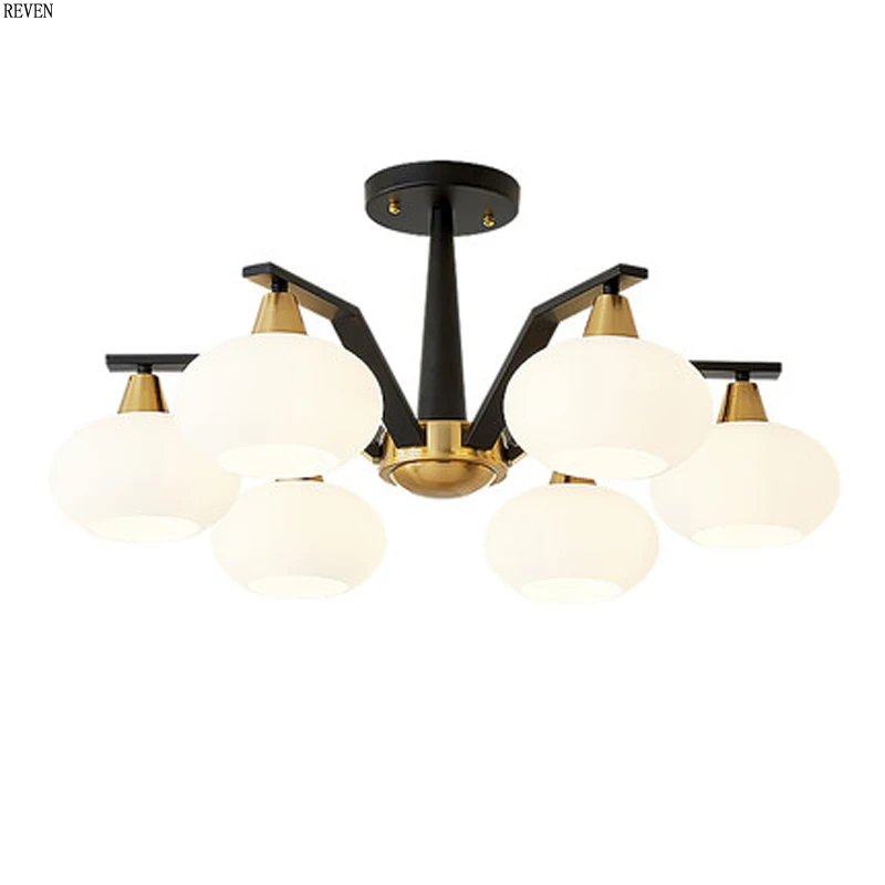 Simple modern Nordic led living room lamp chandelier art restaurant lamp atmosphere creative light luxury bedroom new lamps