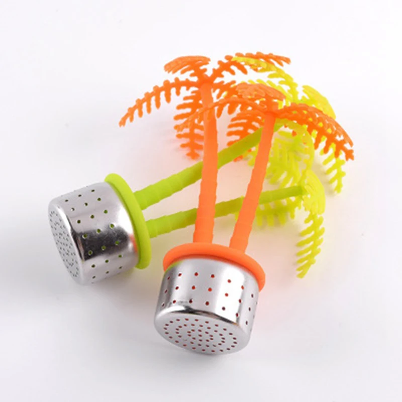 2 Pcs Coconut Tree Tea Infuser Strainer Loose Leaf Tea Filters for Teapots SDF-SHIP