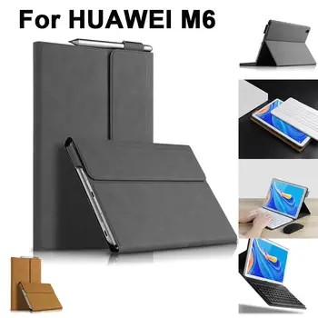 

bluetooth keyboard Stand Leather Protective Case Cover For Huawei Mediapad M6 10.8 Inch Tablet Holder Shell Protector M 6 #1031