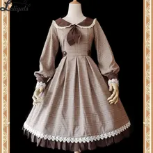 ספרן ~ קלאסי ארוך שרוול לוליטה שמלת משובץ מסיבת שמלת על ידי אינפנטה(China)