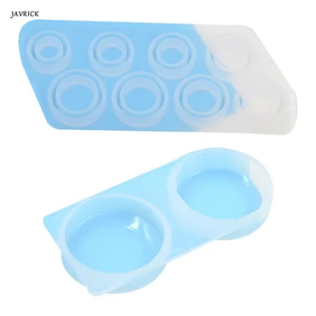 

1 Set Round Pendant Silicone Mould DIY Handmade Glossy Diamond Cut Face Epoxy Mold Ring Jewelry Crafts Making Molds