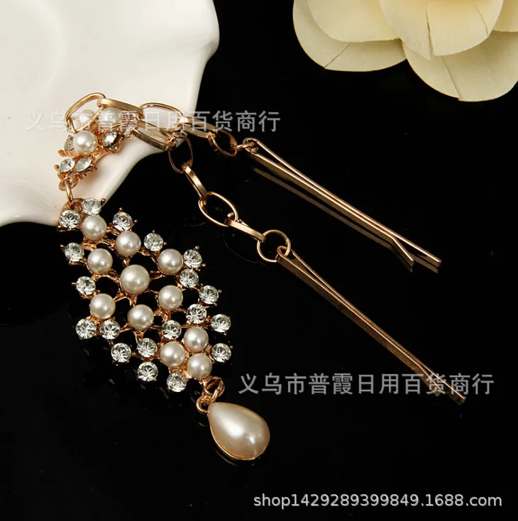 Аксессуары для волос aliexpress невеста в форме капель воды головной убор зеленый искусственным бриллиантом, Индия в этническом стиле лба орнамент лоб с бриллиантами