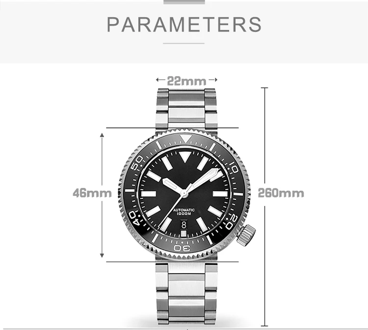 com pulseira de aço inoxidável e vidro