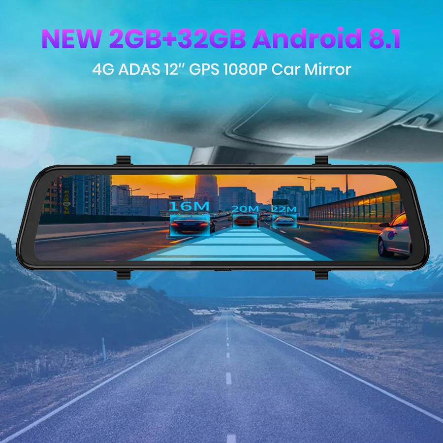 WHEXUNE 2 Гб ОЗУ 32 Гб ПЗУ Android 8,1 ADAS 4G wifi gps Bluetooth навигация камера заднего вида 1080P DashCam камера регистратор видео запись