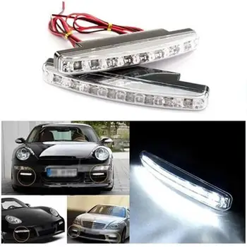 

LED Daytime Running Lights Universal For Cars Eight Led Lights No Pollution No Electronic Interference
