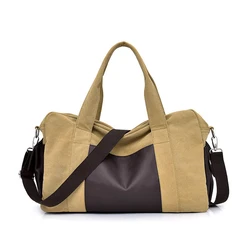 Large Capacity Men Travel Bags Vintage Canvas Women Weekend Traveling Duffle Tote Crossbody Bags Casual Male Trip Shoulder Bags